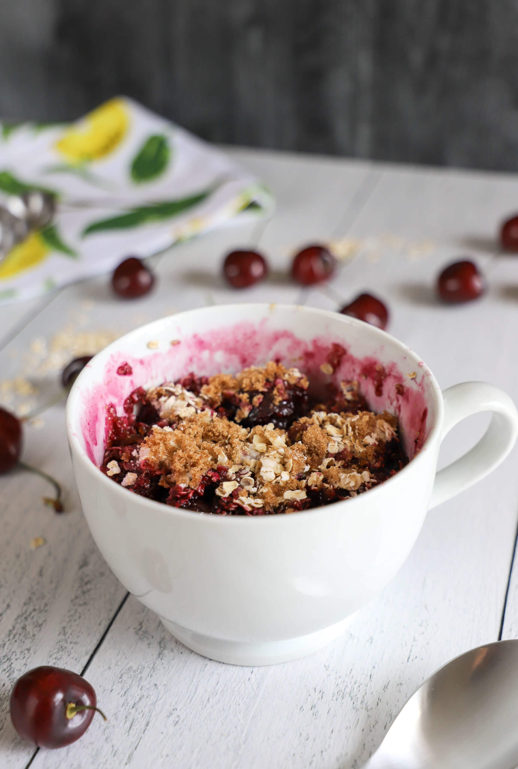 Microwave Cherry Cobbler