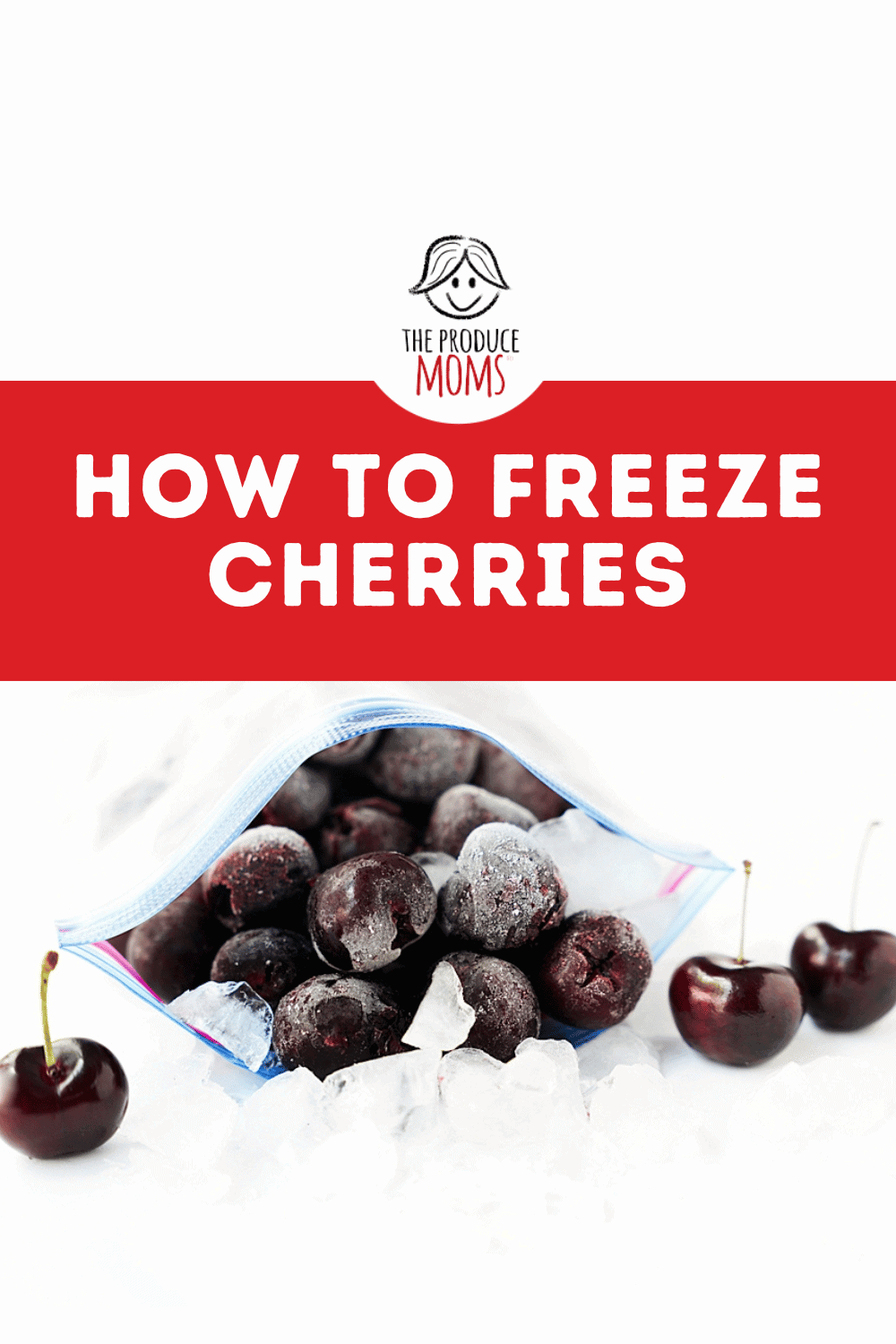 Pinterest Pin How to Freeze Cherries