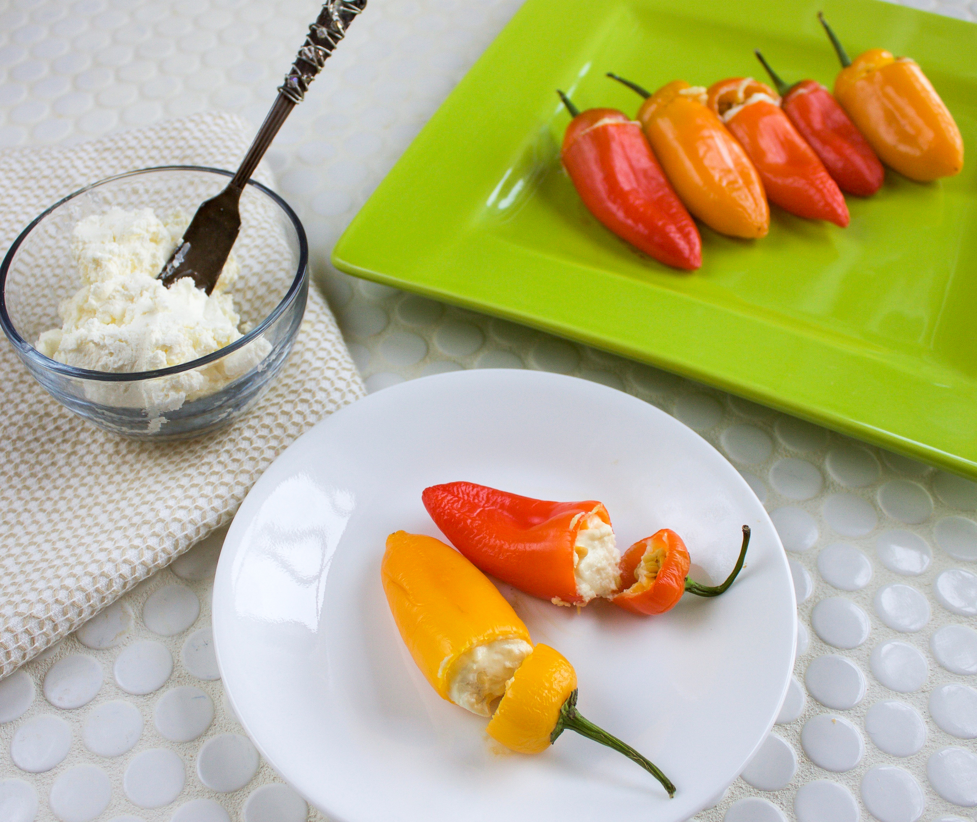 Cheese-Stuffed Mini Peppers