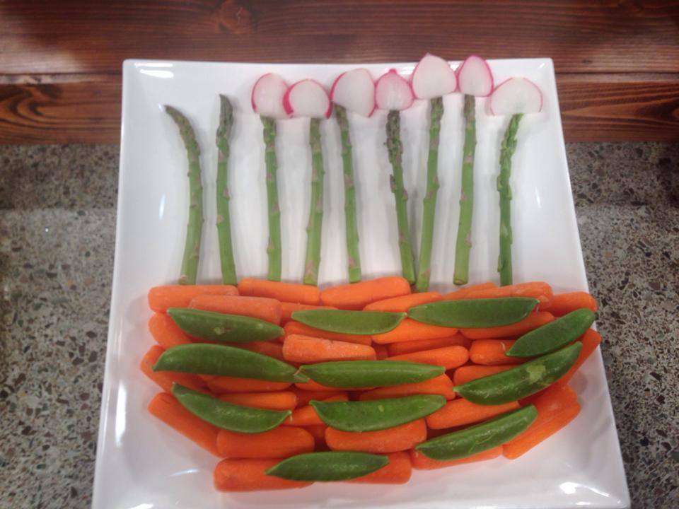 Vegetable Tray Menorah
