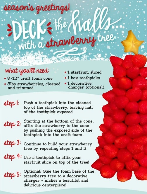 Strawberry Christmas Tree tutorial