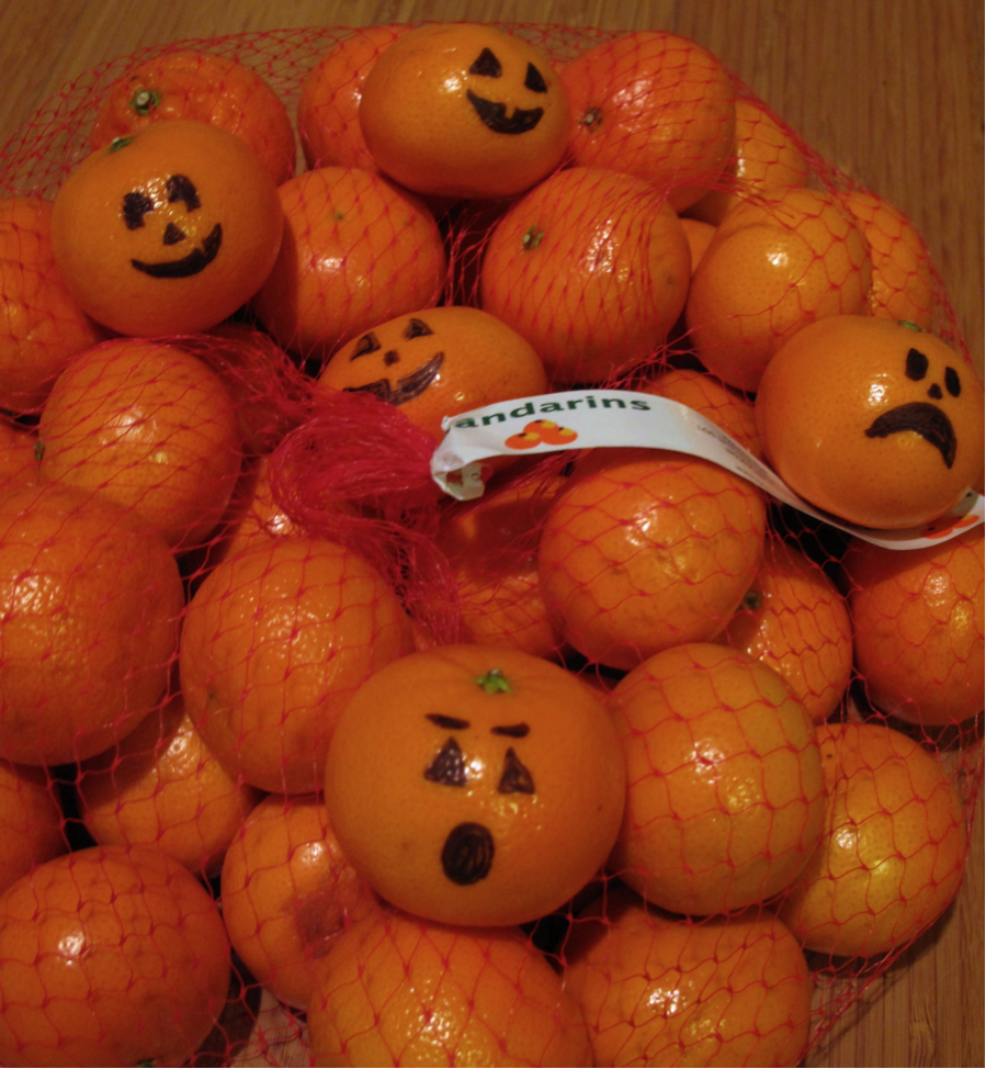 Halloween Candy Alternatives | Orange Jack o' lanterns 