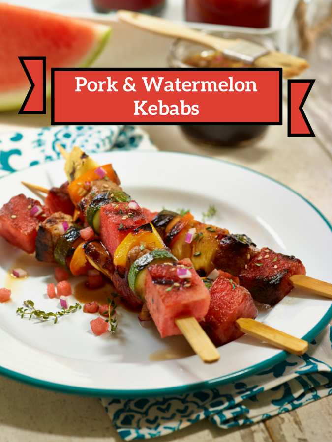 Pork & Watermelon Kebabs | Grilled Watermelon Recipe