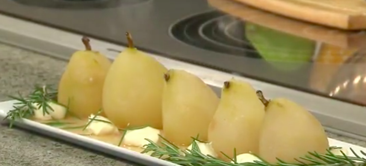 Champagne Poached Pears
