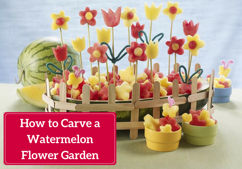 Watermelon Carving Tutorial: How carve watermelon flower garden