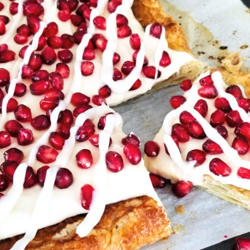 Pomegranate Tart with Lemon Cream