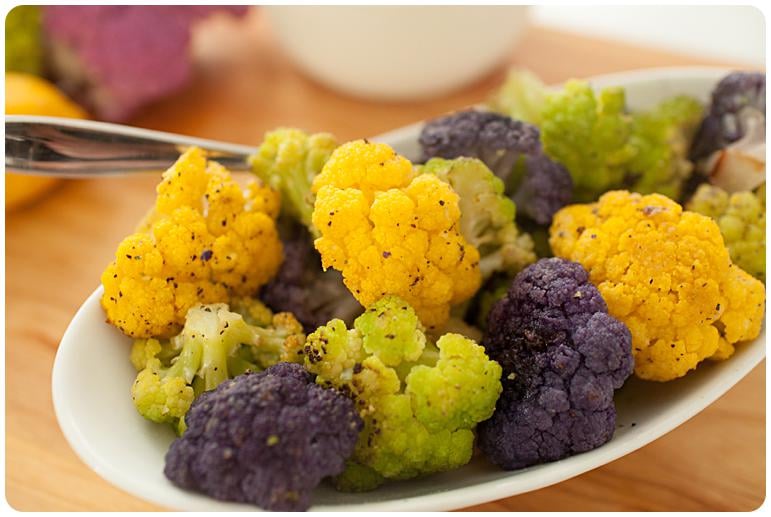 Rainbow Roasted Cauliflower