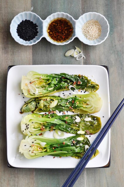 Spicy Steamed Bok Choy