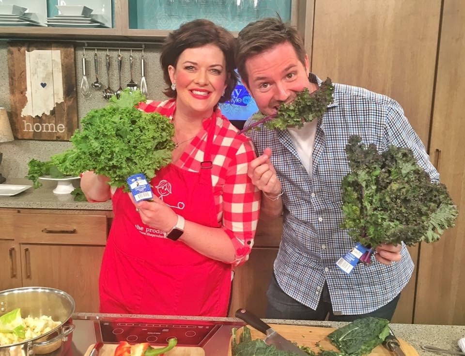 Chadwick Boyd and Lori Taylor with kale