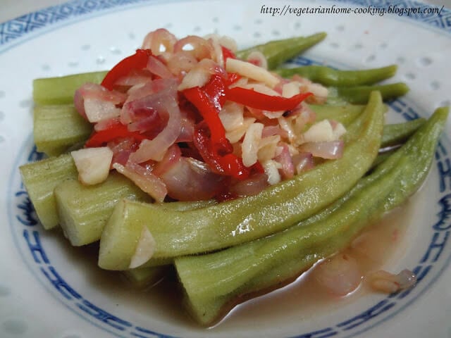 Vegetarian Nyonya Steamed Okra