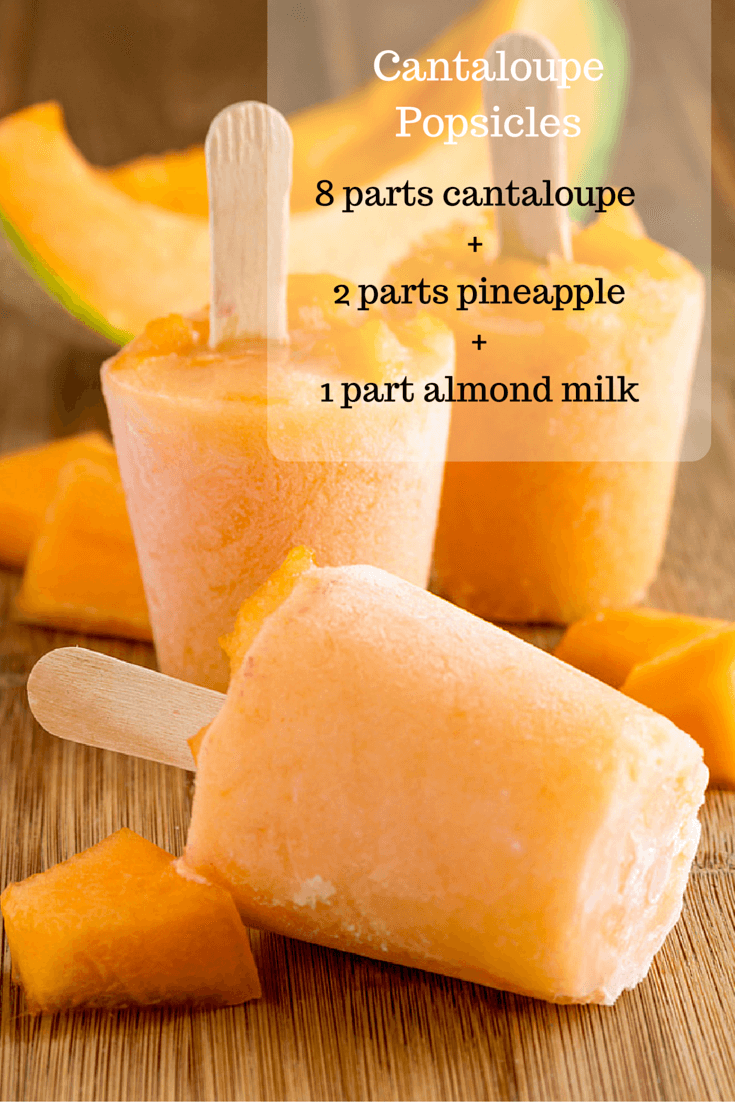 Homemade Cantaloupe Popsicles 