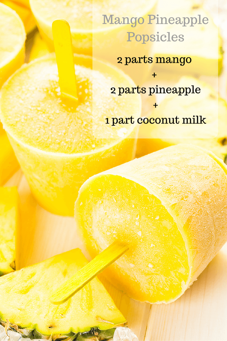 Homemade Mango-Pineapple Popsicles