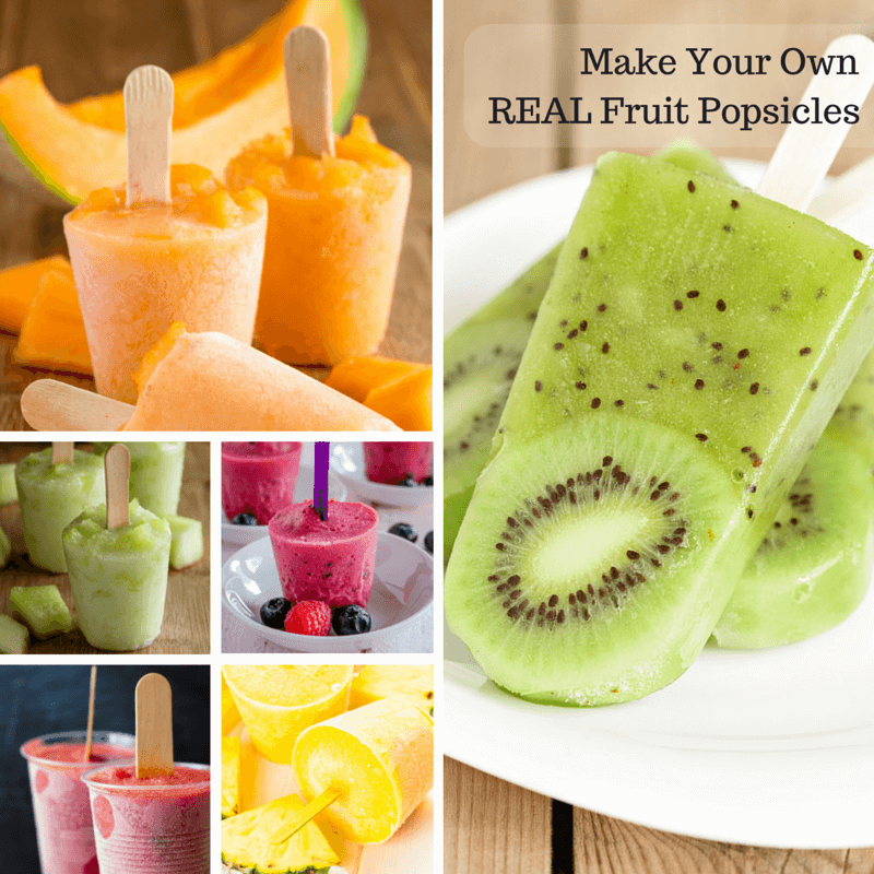 Homemade fruit popsicles — no added sugar!