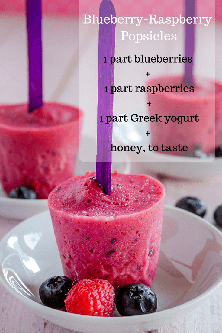 Homemade Blueberry-Raspberry Popsicles 