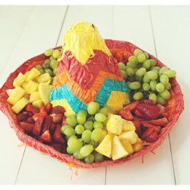 Sombrero hat filled with fruit