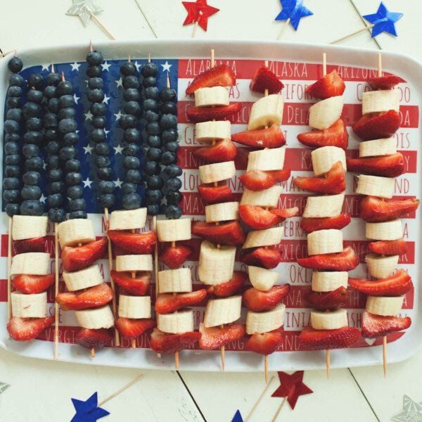 American Flag Fruit Tray