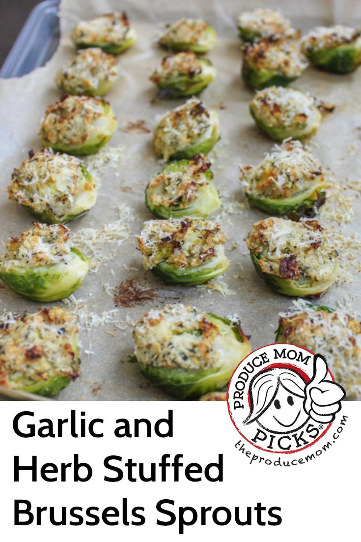 Garlic and Herb Stuffed Brussels Sprouts from Cooking Stoned