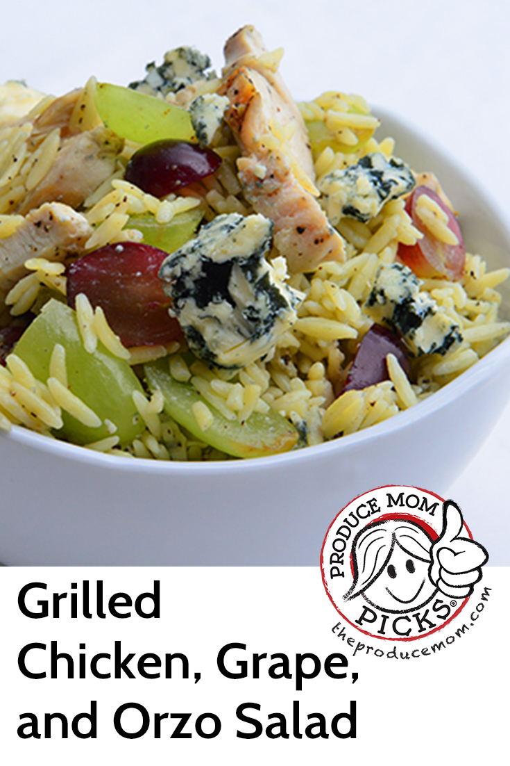 Grilled Chicken and Orzo Salad with Cotton Candy Grapes