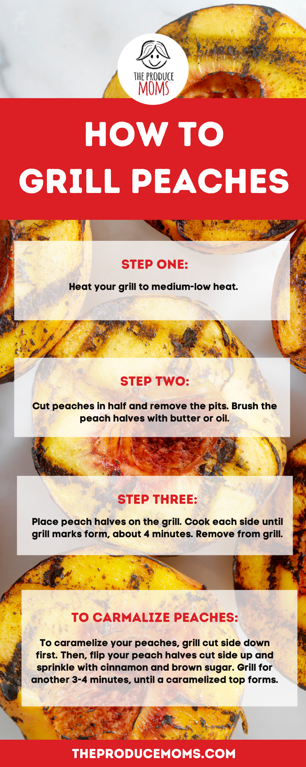How to Grill Peaches Infographic