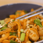 Thai Peanut Chicken and Sweet Potato Noodles