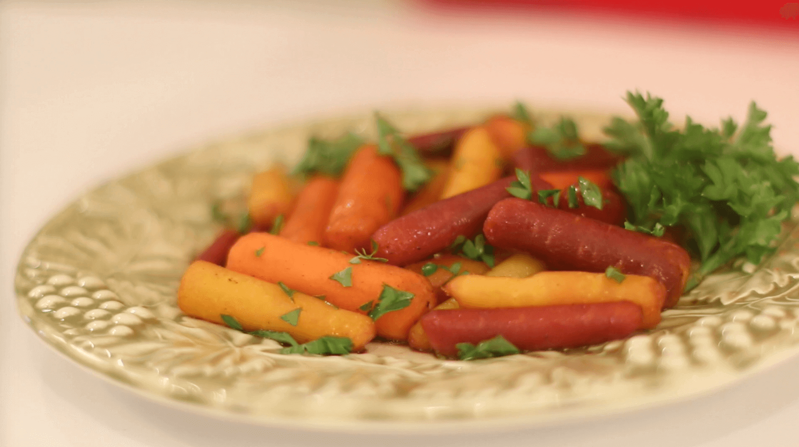 Balsamic Honey Glazed Rainbow Carrots