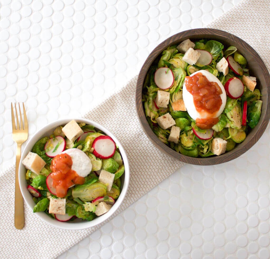 Burrata Cheese and Brussels Sprouts Salad