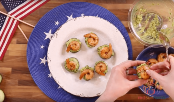 Avocado, Shrimp, and Cucumber Bites