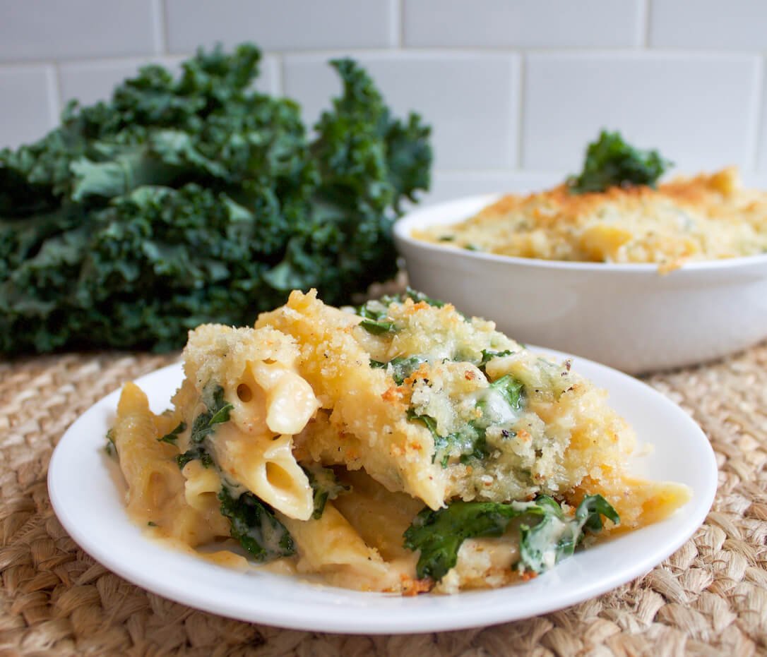 Cheesy Kale and Penne Bake