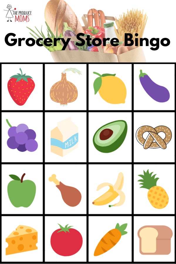 Grocery Store Games - Grocery Store Bingo