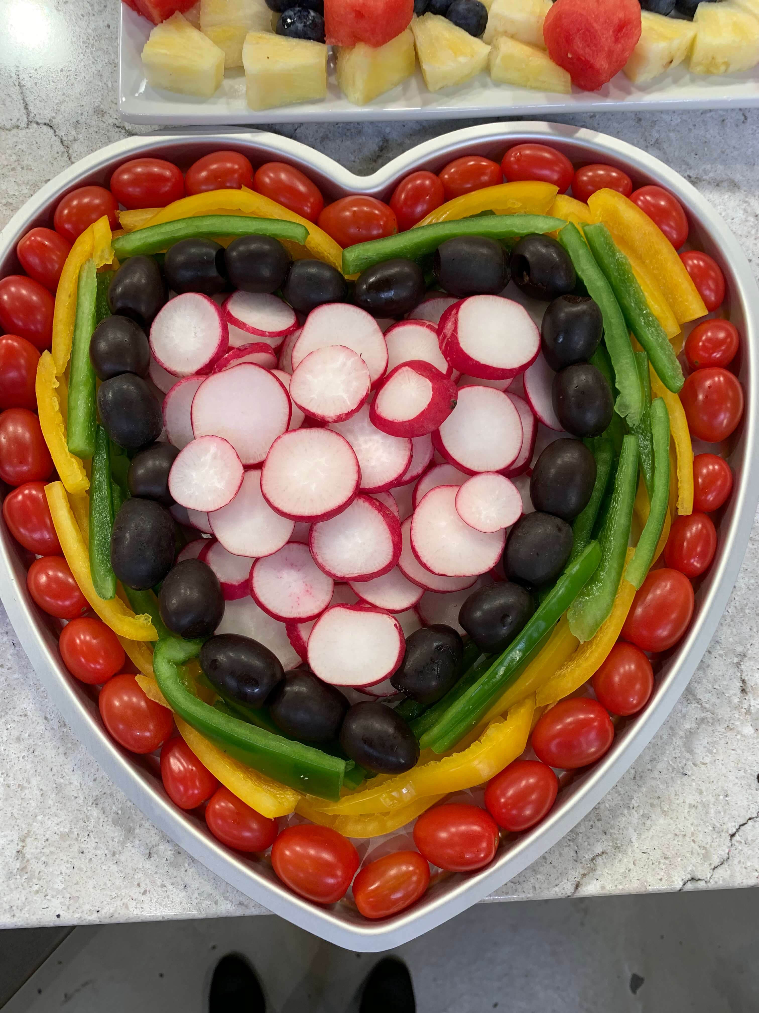 Heart-Shaped Veggie Tray