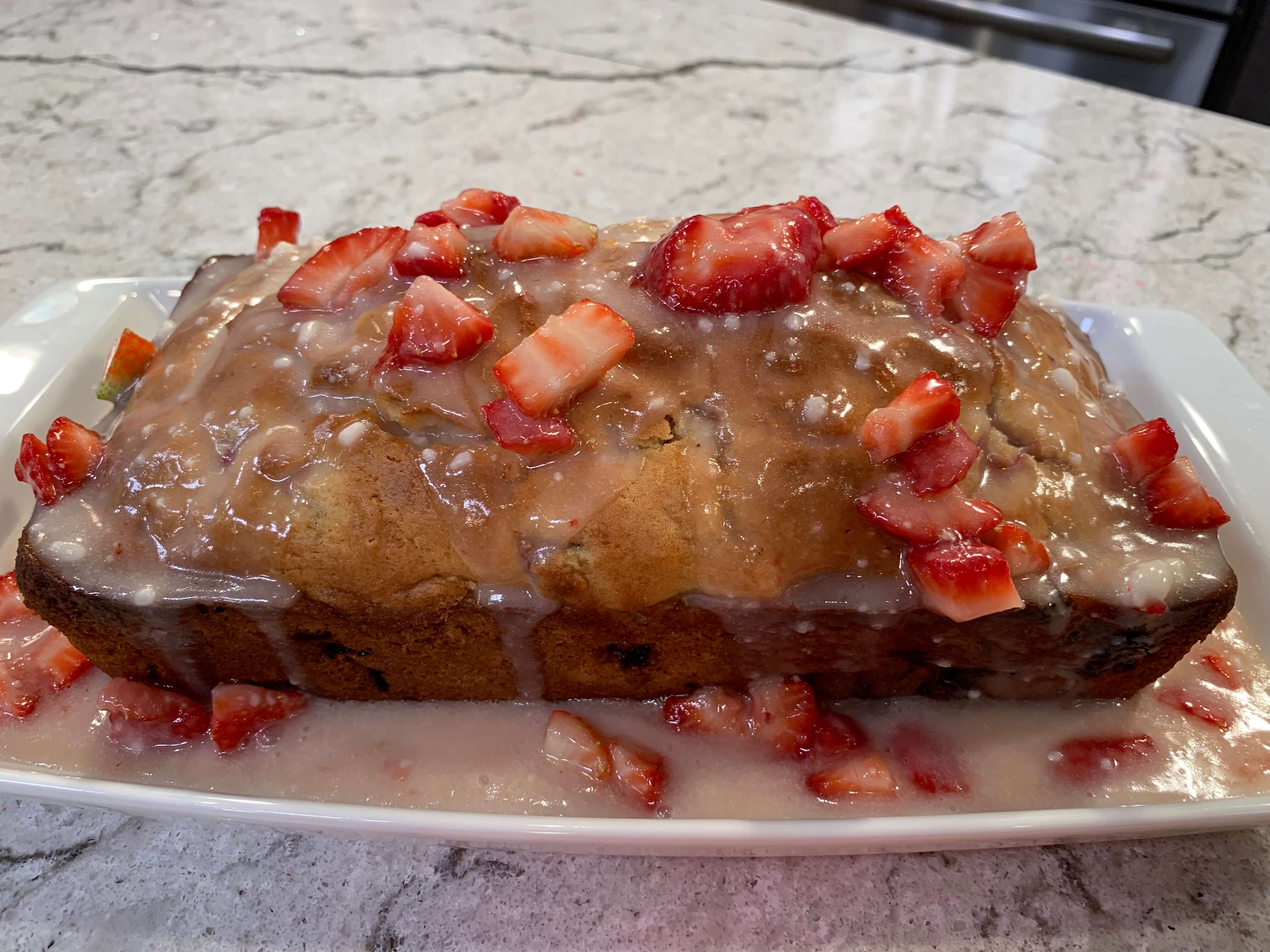 Quick and Easy Strawberry Glazed Bread
