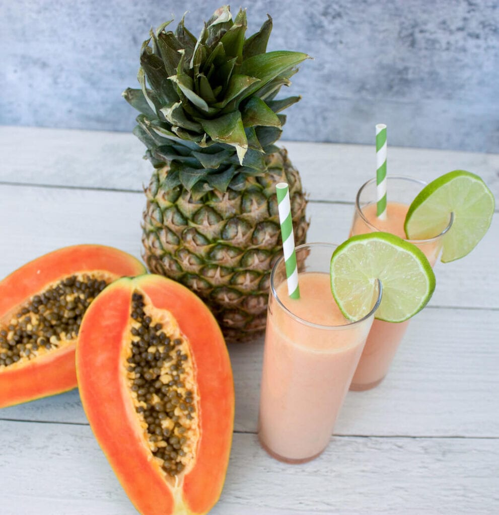 Papaya Piña Colada | Tropical Cocktail Recipe - The Produce Moms