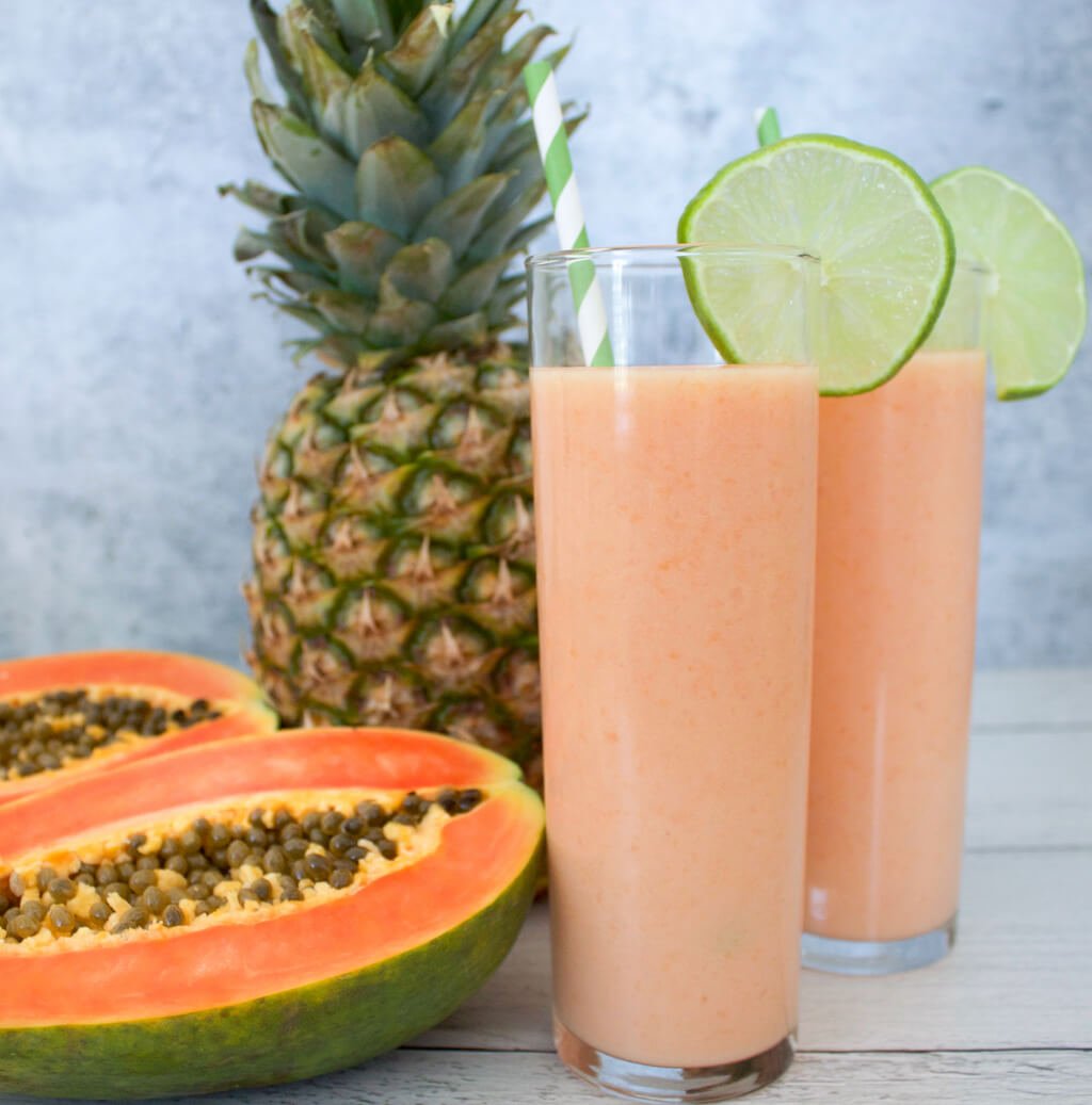 Papaya Piña Colada | Tropical Cocktail Recipe - The Produce Moms