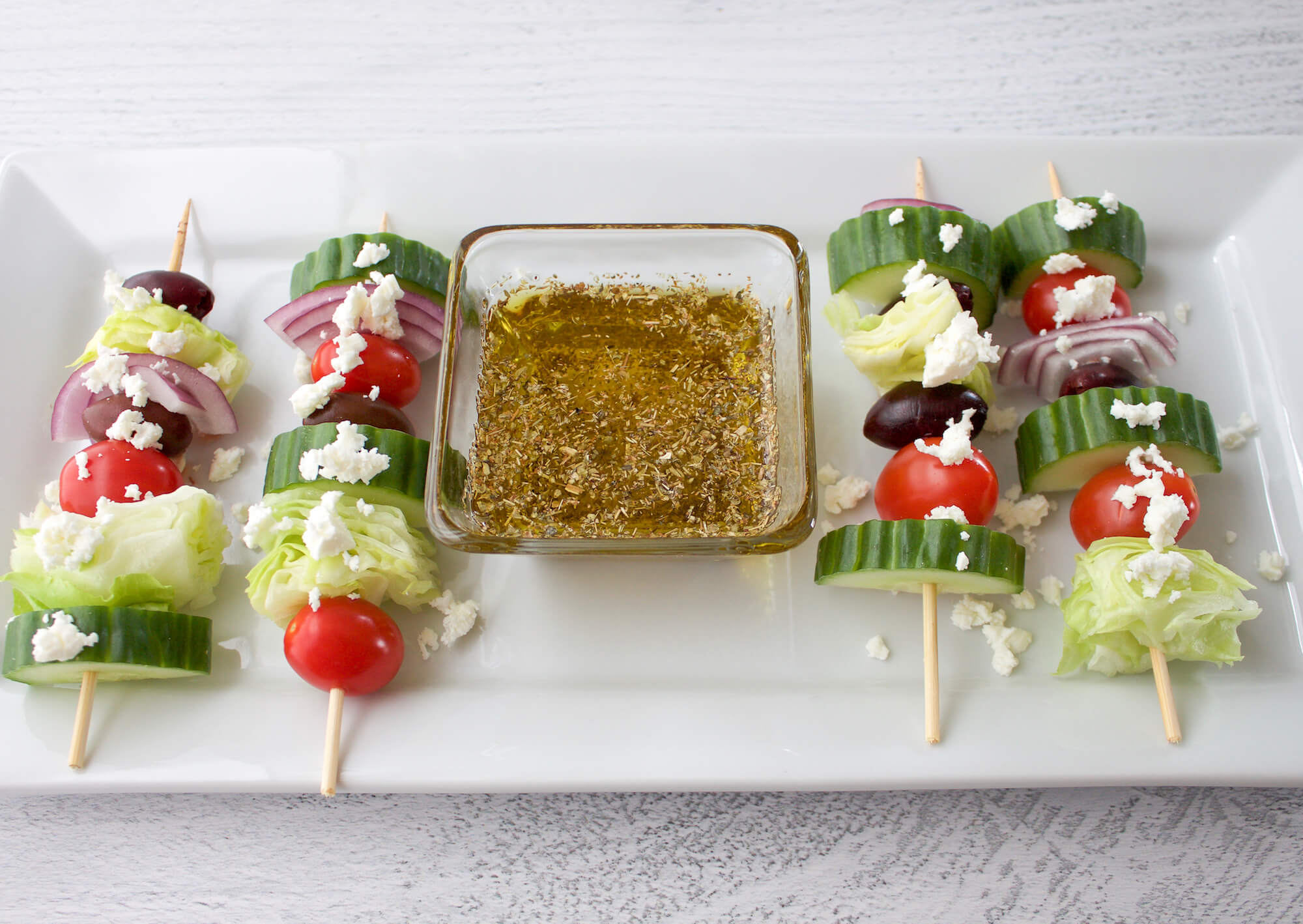 Greek Salad Skewers (Party Skewers)