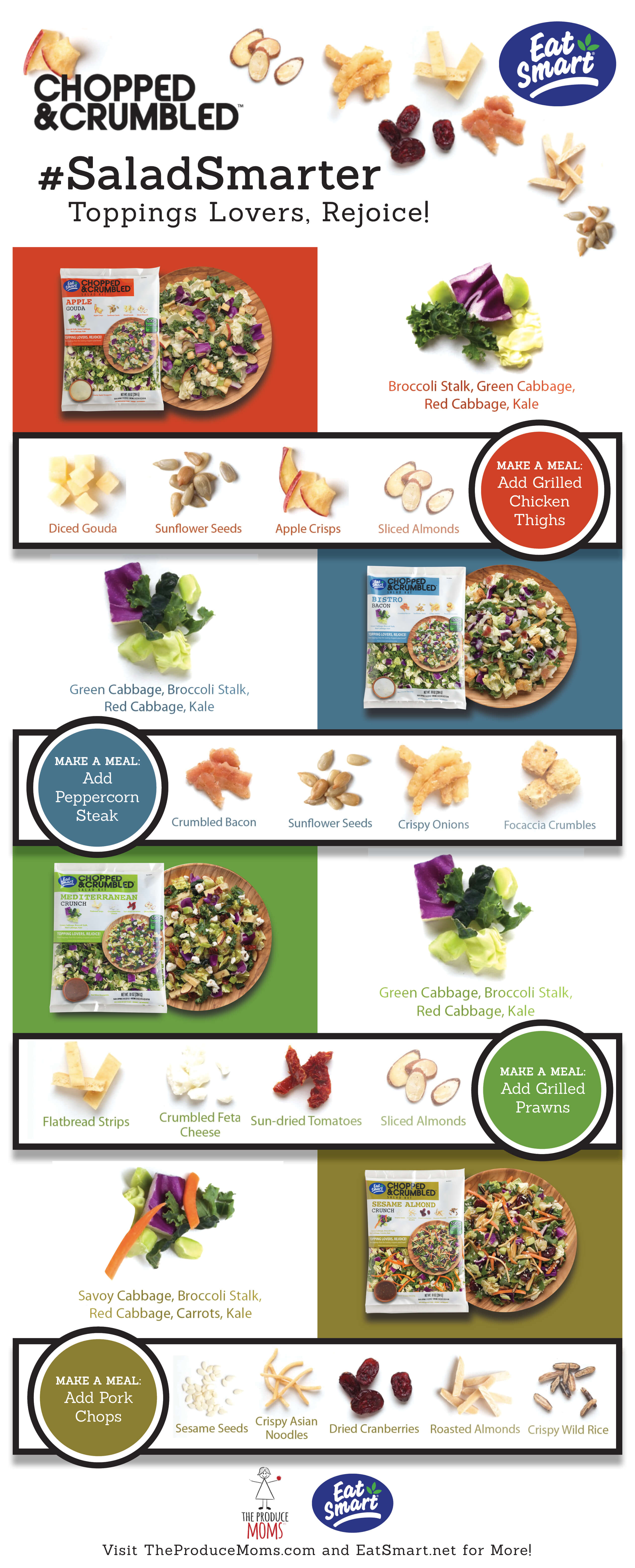 Easy to Eat Smart® with Chopped & Crumbled™ Salad Kits