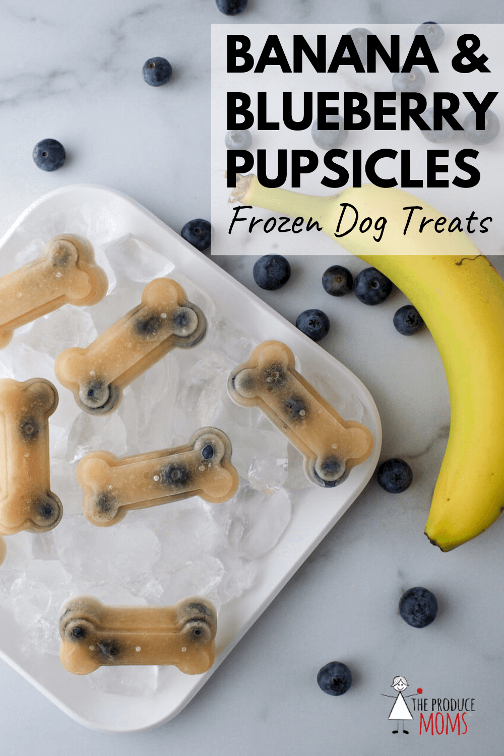 Banana and Blueberry Pupsicles