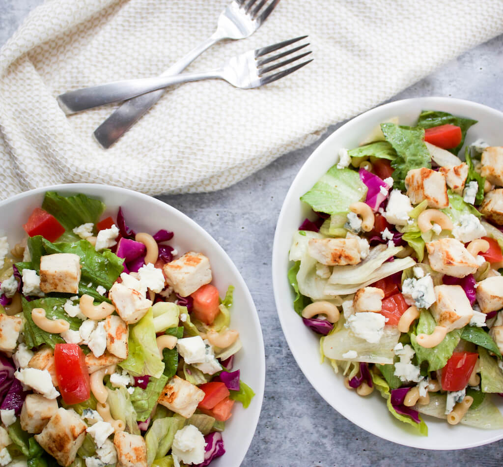 Chopped Salad with Chicken & Pasta (Portillo's Chopped Salad Copycat)