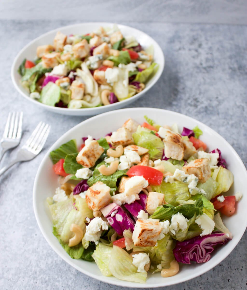 Chopped Salad with Chicken & Pasta (Portillo's Chopped Salad Copycat)