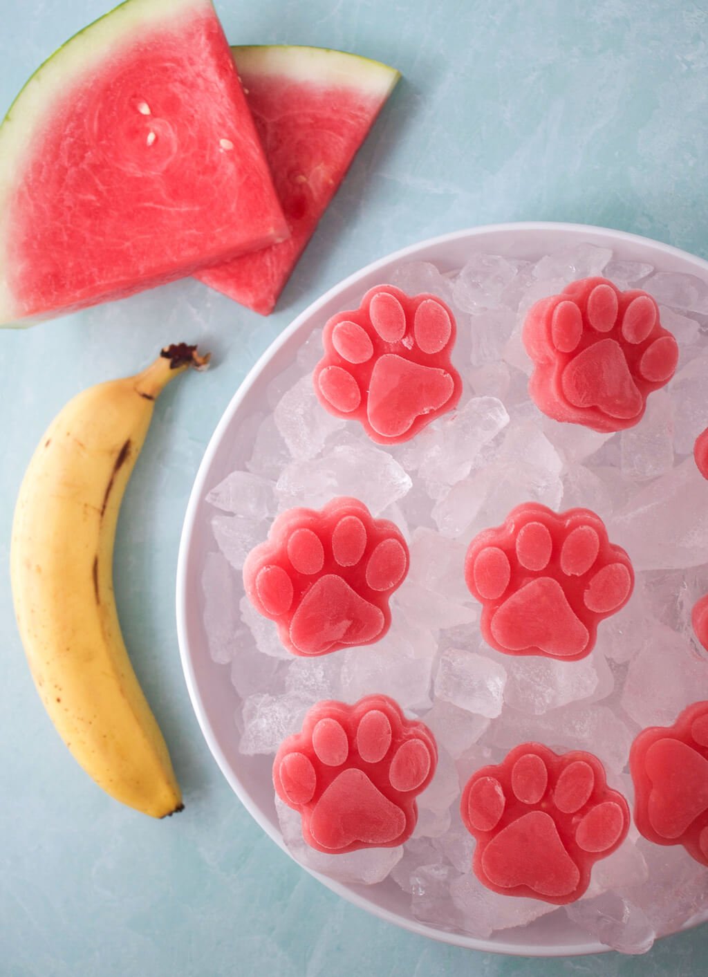 Watermelon and Banana Pup-sicles