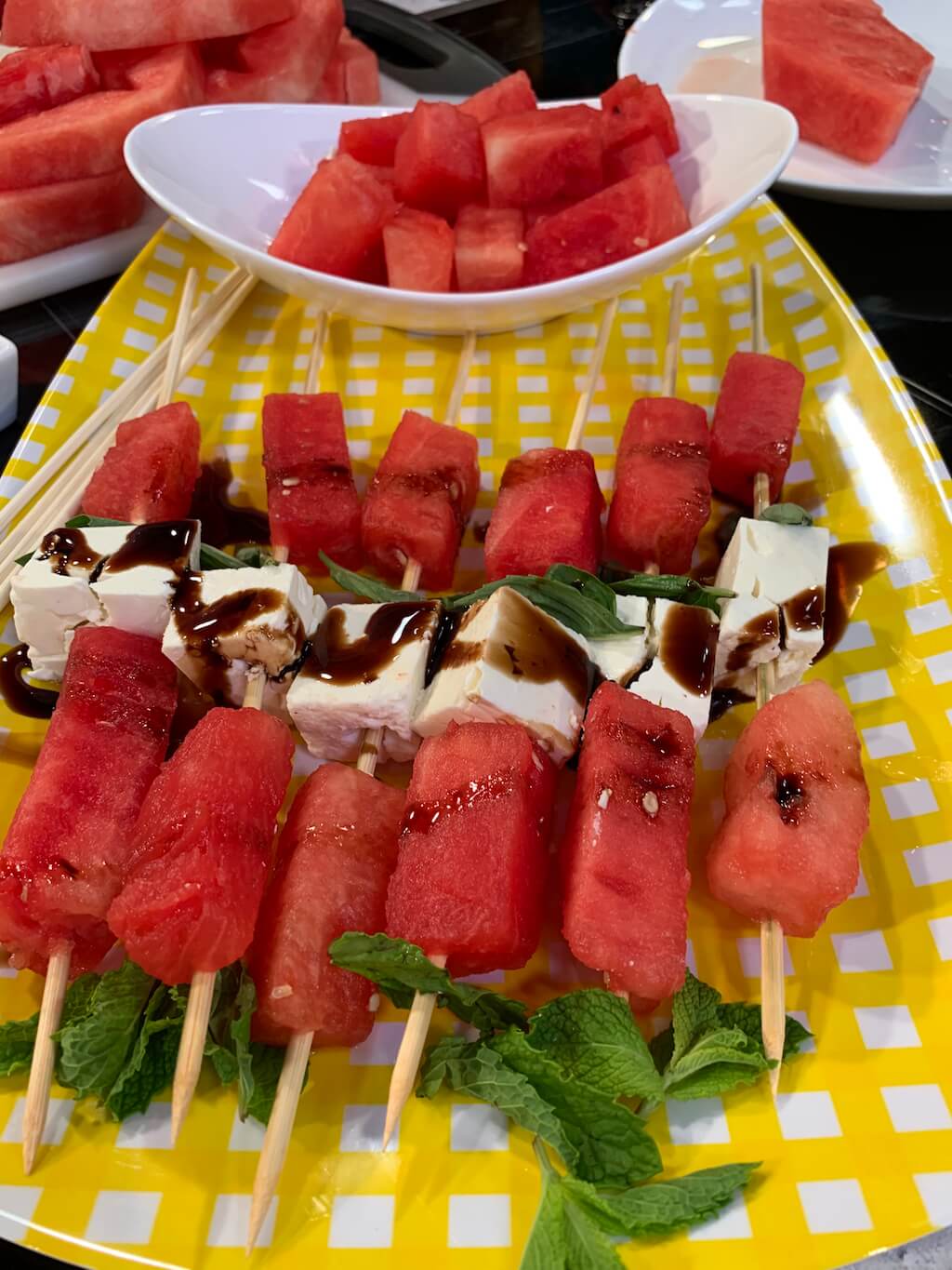 Watermelon Feta Skewers