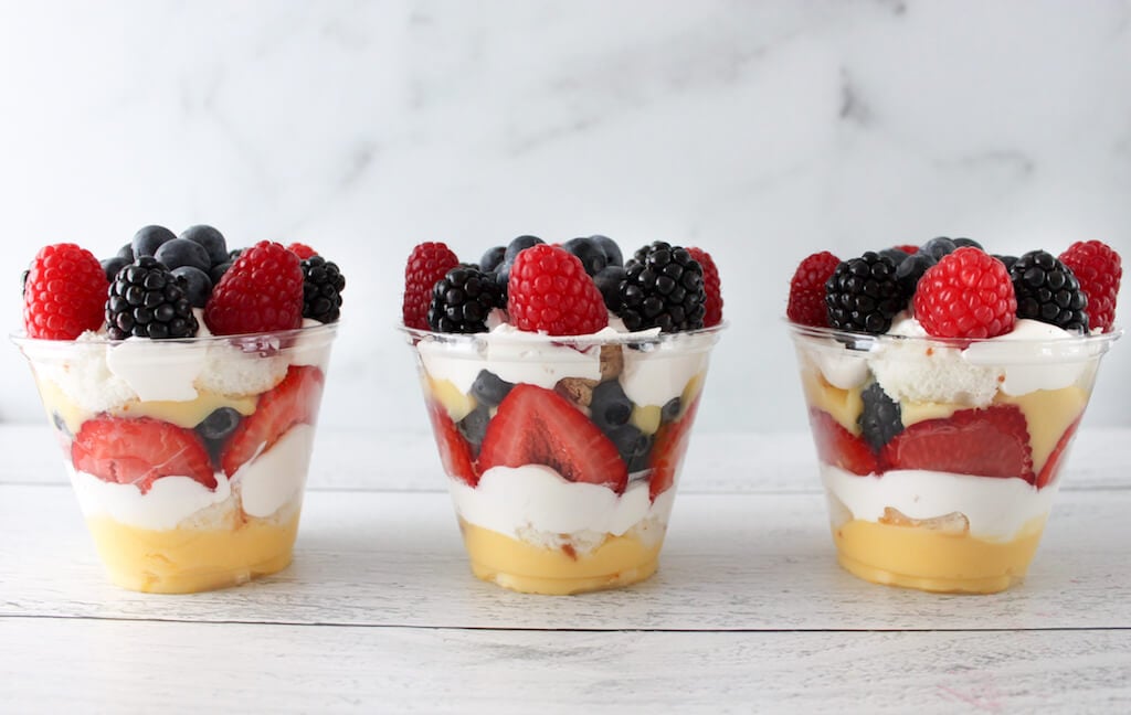 Red, White, & Blueberry Mini Trifles