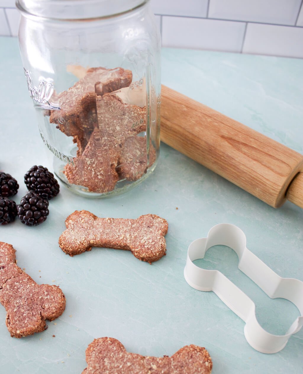 Gluten-Free Blackberry & Almond Flour Dog Treats (with a grain-free option)