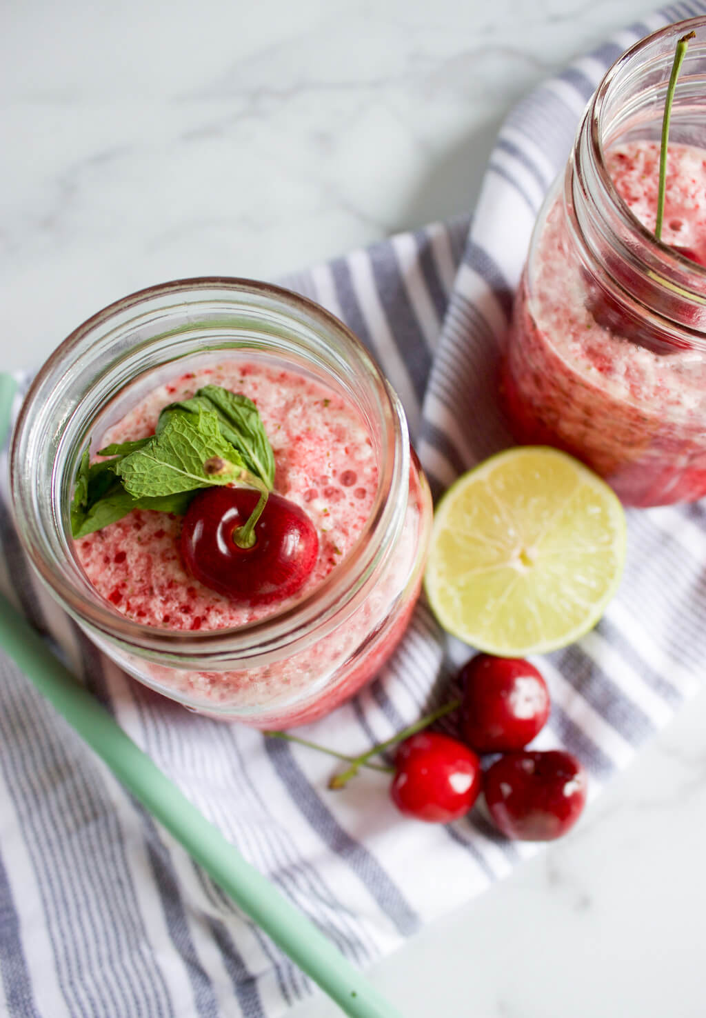 Cherry & Lime Slushie Recipe | No Added Sugar - The Produce Moms