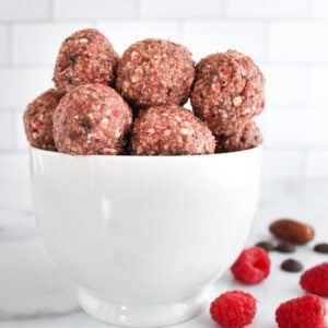 Dark Chocolate Raspberry Energy Bites