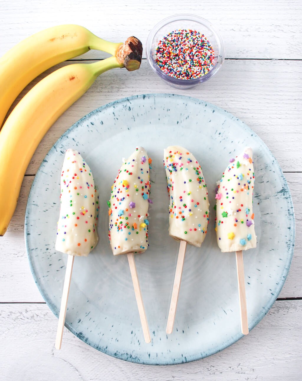 Frozen Banana Yogurt Pops 3 Ingredients The Produce Moms