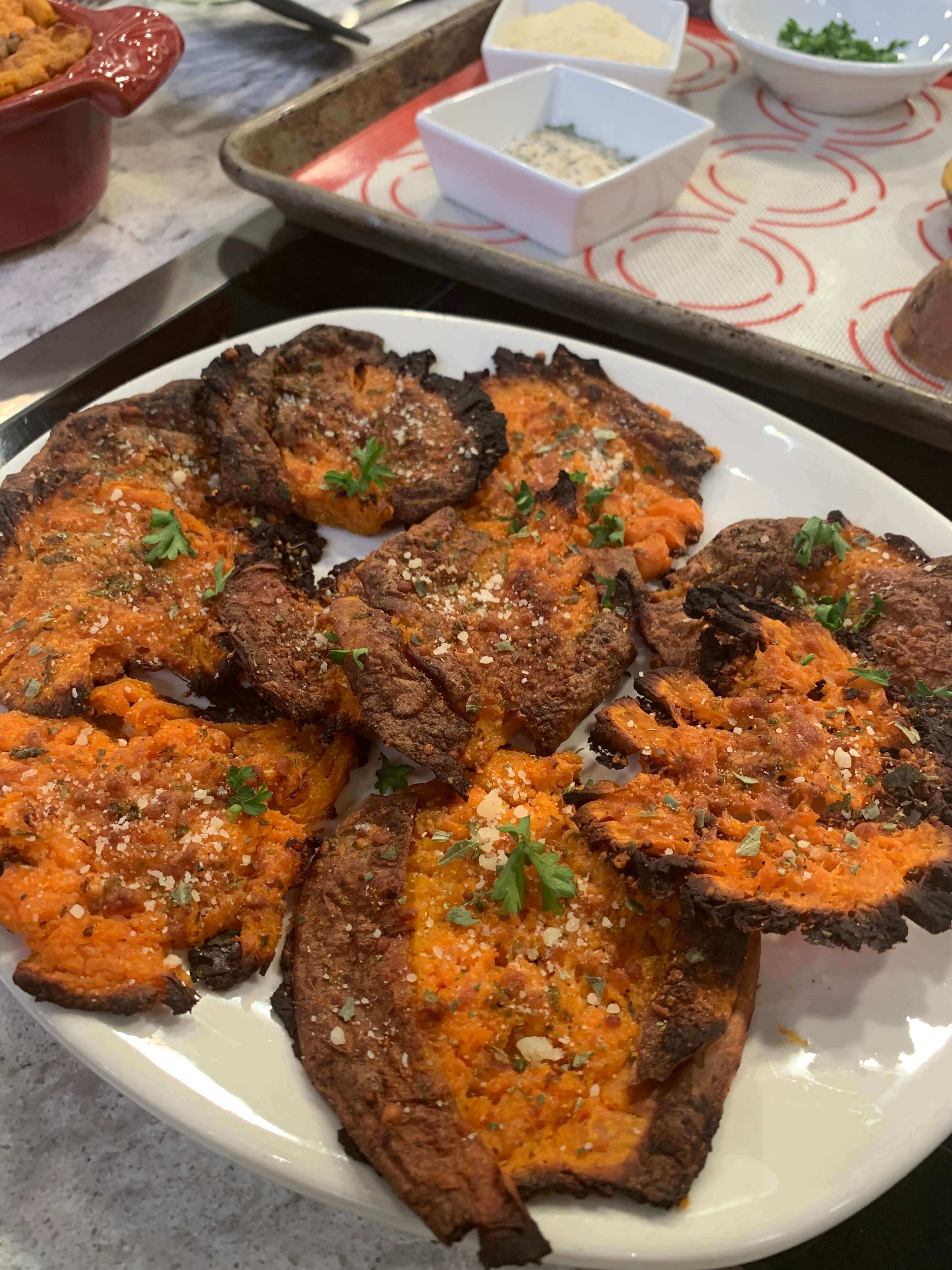 Thanksgiving Sweet Potatoes: Smashed Sweet Potatoes