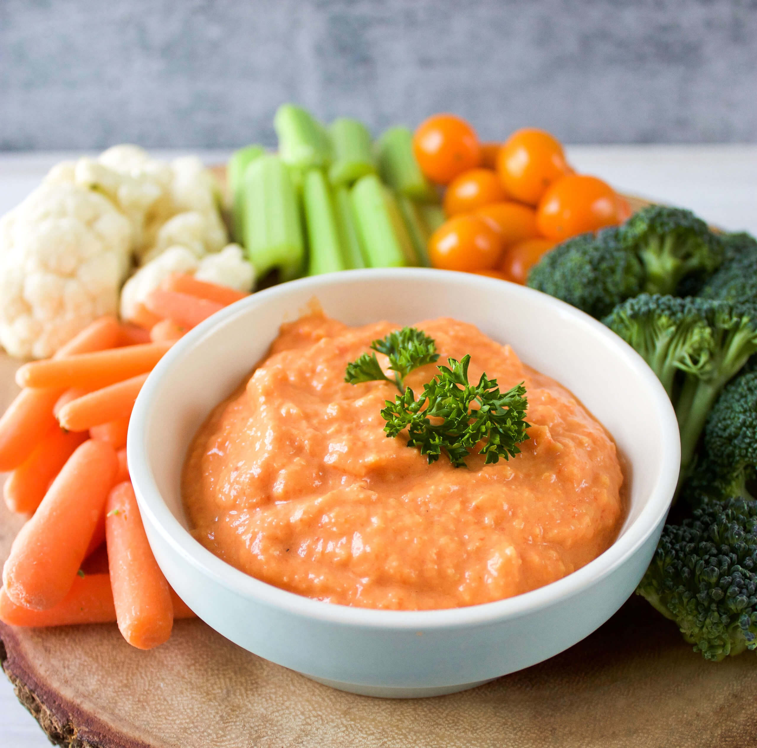 Roasted Red Pepper Veggie Dip 