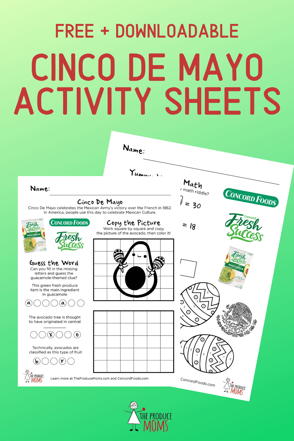 Cinco de Mayo Activity Sheets