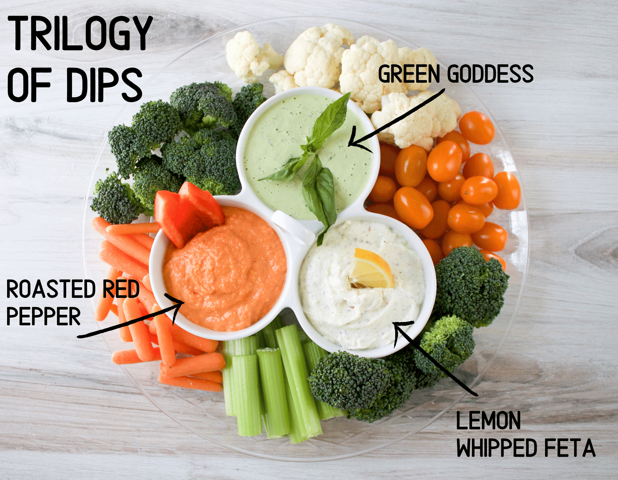Trilogy of Veggie Dips