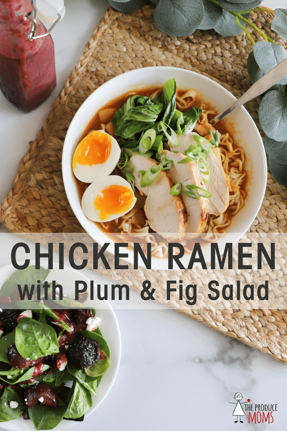 Chicken Ramen with Plum and Fig Salad